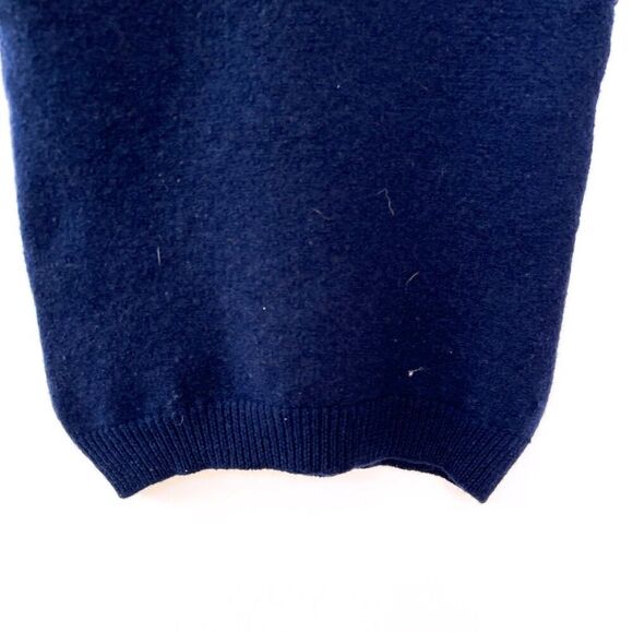 Vintage Wool Navy Blue Crest Wool Sweater Vest - Picture 7 of 7
